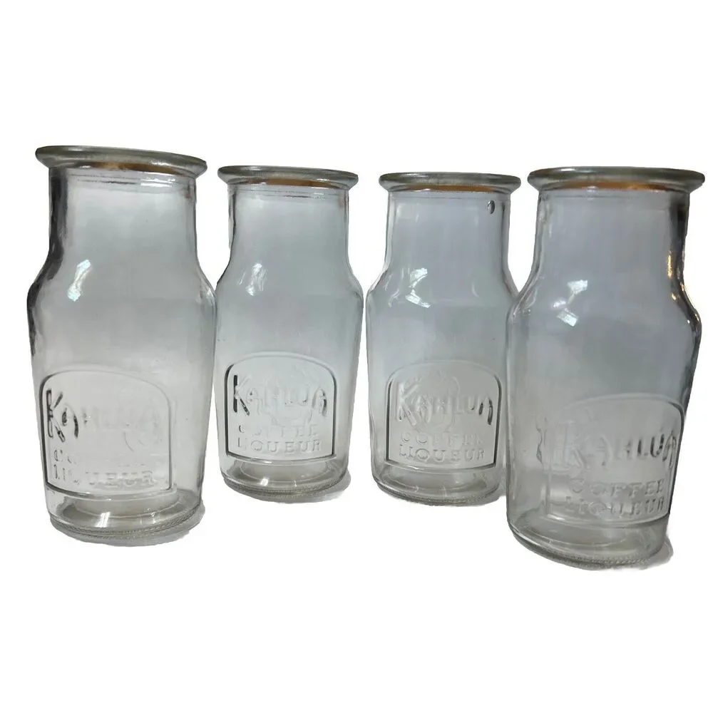 Kahlua Coffee Liqueur Vera Cruz 1936 -Set of 4 Rare Drinking‎ Glasses Jars